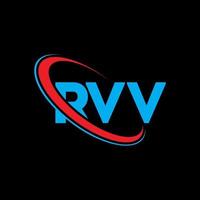 logo RVV. lettre de RDV. création de logo de lettre rvv. initiales logo rvv liées avec un cercle et un logo monogramme majuscule. typographie rvv pour la technologie, les affaires et la marque immobilière. vecteur