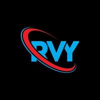 logo rvy. lettre de rvy. création de logo de lettre rvy. initiales logo rvy liées avec un cercle et un logo monogramme majuscule. typographie rvy pour la technologie, les affaires et la marque immobilière. vecteur