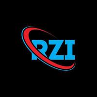 logo rzi. lettre rzi. création de logo de lettre rzi. initiales logo rzi liées par un cercle et un logo monogramme majuscule. typographie rzi pour la technologie, les affaires et la marque immobilière. vecteur