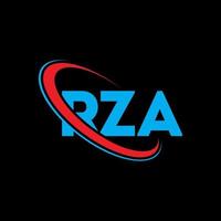 logo rza. lettre rza. création de logo de lettre rza. initiales logo rza liées avec un cercle et un logo monogramme majuscule. typographie rza pour la technologie, les affaires et la marque immobilière. vecteur