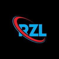 logo rzl. lettre rzl. création de logo de lettre rzl. initiales logo rzl liées avec un cercle et un logo monogramme majuscule. typographie rzl pour la technologie, les affaires et la marque immobilière. vecteur