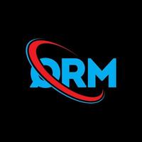 logo qrm. lettre qrm. création de logo de lettre qrm. initiales logo qrm liées avec un cercle et un logo monogramme majuscule. typographie qrm pour la technologie, les affaires et la marque immobilière. vecteur