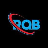 logo Rqb. lettre rqb. création de logo de lettre rqb. initiales logo rqb liées par un cercle et un logo monogramme majuscule. typographie rqb pour la technologie, les affaires et la marque immobilière. vecteur