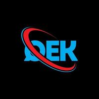 logo qek. lettre qek. création de logo de lettre qek. initiales logo qek liées avec un cercle et un logo monogramme majuscule. typographie qek pour la technologie, les affaires et la marque immobilière. vecteur