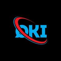 logo qki. qki lettre. création de logo de lettre qki. initiales logo qki liées par un cercle et un logo monogramme majuscule. typographie qki pour la technologie, les affaires et la marque immobilière. vecteur