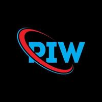 logo piw. piw lettre. création de logo de lettre piw. initiales piw logo liées avec un cercle et un logo monogramme majuscule. typographie piw pour la technologie, les affaires et la marque immobilière. vecteur