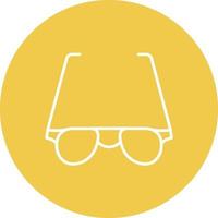 icône de fond de cercle de ligne de lunettes vecteur