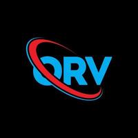 logo orv. ouv lettre. création de logo de lettre orv. initiales logo orv liées avec un cercle et un logo monogramme majuscule. typographie orv pour la technologie, les affaires et la marque immobilière. vecteur