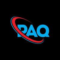 logo paq. lettre paq. création de logo de lettre paq. initiales logo paq lié avec un cercle et un logo monogramme majuscule. typographie paq pour la technologie, les affaires et la marque immobilière. vecteur