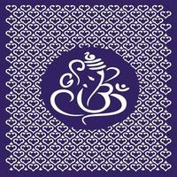 icône du seigneur ganesha, chaturthi, festival, culte, religion, ganpati, fond blanc. vecteur