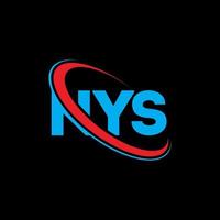 logo nys. nys lettre. création de logo de lettre nys. initiales logo nys liées avec un cercle et un logo monogramme majuscule. typographie nys pour la technologie, les affaires et la marque immobilière. vecteur