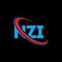 logo nzi. lettre nzi. création de logo de lettre nzi. initiales logo nzi liées par un cercle et un logo monogramme majuscule. typographie nzi pour la technologie, les affaires et la marque immobilière. vecteur