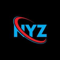 logo nyz. lettre nyz. création de logo de lettre nyz. initiales logo nyz liées avec un cercle et un logo monogramme majuscule. typographie nyz pour la technologie, les affaires et la marque immobilière. vecteur
