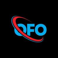 logo ofo. d'une lettre. création de logo de lettre ofo. initiales du logo ofo liées avec un cercle et un logo monogramme majuscule. typographie ofo pour la technologie, les affaires et la marque immobilière. vecteur