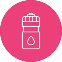 icône de fond de cercle de ligne de bouteilles d'eau vecteur