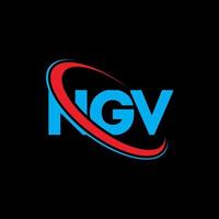 logo ngv. lettre ngv. création de logo de lettre ngv. initiales logo ngv liées avec un cercle et un logo monogramme majuscule. typographie ngv pour la technologie, les affaires et la marque immobilière. vecteur