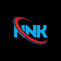 logo nnk. lettre nnk. création de logo de lettre nnk. initiales logo nnk liées avec un cercle et un logo monogramme majuscule. typographie nnk pour la technologie, les affaires et la marque immobilière. vecteur