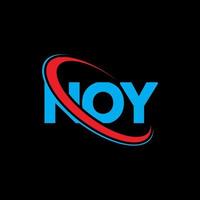 logo noy. non lettre. création de logo de lettre noy. initiales logo noy liées avec un cercle et un logo monogramme majuscule. typographie noy pour la technologie, les affaires et la marque immobilière. vecteur