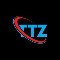 logo ttz. lettre ttz. création de logo de lettre ttz. initiales logo ttz liées avec un cercle et un logo monogramme majuscule. typographie ttz pour la technologie, les affaires et la marque immobilière. vecteur