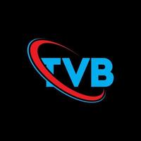 logo tvb. lettre de tvb. création de logo de lettre tvb. initiales logo tvb liées avec un cercle et un logo monogramme majuscule. typographie tvb pour la technologie, les affaires et la marque immobilière. vecteur