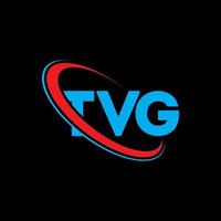 logo tvg. lettre tvg. création de logo de lettre tvg. initiales logo tvg liées avec un cercle et un logo monogramme majuscule. typographie tvg pour la technologie, les affaires et la marque immobilière. vecteur