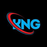 logo kng. lettre kng. création de logo de lettre kng. initiales kng logo lié avec cercle et logo monogramme majuscule. typographie kng pour la technologie, les affaires et la marque immobilière. vecteur