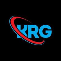 logo krg. lettre krg. création de logo de lettre krg. initiales logo krg liées avec un cercle et un logo monogramme majuscule. typographie krg pour la technologie, les affaires et la marque immobilière. vecteur