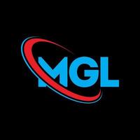 logo mgl. lettre mgl. création de logo de lettre mgl. initiales mgl logo lié avec cercle et logo monogramme majuscule. typographie mgl pour la technologie, les affaires et la marque immobilière. vecteur