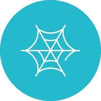 icône de fond de cercle de ligne de toile d'araignée vecteur