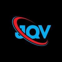 logo jqv. lettre jqv. création de logo de lettre jqv. initiales logo jqv liées avec un cercle et un logo monogramme majuscule. typographie jqv pour la technologie, les affaires et la marque immobilière. vecteur