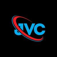 logo jvc. lettre jvc. création de logo de lettre jvc. initiales logo jvc liées avec un cercle et un logo monogramme majuscule. typographie jvc pour la technologie, les affaires et la marque immobilière. vecteur