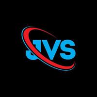 logo jv. lettre jvs. création de logo de lettre jvs. initiales jvs logo liées avec un cercle et un logo monogramme majuscule. typographie jvs pour la technologie, les affaires et la marque immobilière. vecteur