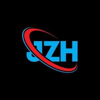 logo jzh. lettre jzh. création de logo de lettre jzh. initiales jzh logo lié avec cercle et logo monogramme majuscule. typographie jzh pour la technologie, les affaires et la marque immobilière. vecteur