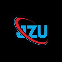 logo jzu. lettre jzu. création de logo de lettre jzu. initiales logo jzu liées avec un cercle et un logo monogramme majuscule. typographie jzu pour la technologie, les affaires et la marque immobilière. vecteur