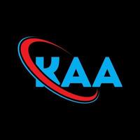 logo Kaa. kaa lettre. création de logo de lettre kaa. initiales logo kaa liées avec un cercle et un logo monogramme majuscule. typographie kaa pour la technologie, les affaires et la marque immobilière. vecteur