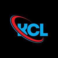 logo kcl. lettre kcl. création de logo de lettre kcl. initiales logo kcl liées avec un cercle et un logo monogramme majuscule. typographie kcl pour la technologie, les affaires et la marque immobilière. vecteur