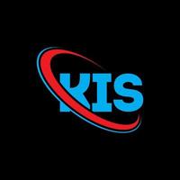 kis logo. kis lettre. création de logo de lettre kis. initiales logo kis liées avec un cercle et un logo monogramme majuscule. kis typographie pour la technologie, les affaires et la marque immobilière. vecteur