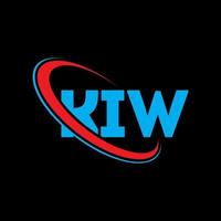 logo kiwi. petite lettre. création de logo de lettre kiw. initiales logo kiw liées avec un cercle et un logo monogramme majuscule. typographie kiw pour la technologie, les affaires et la marque immobilière. vecteur