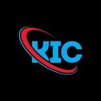 logo kic. lettre de kic. création de logo de lettre kic. initiales logo kic liées avec un cercle et un logo monogramme majuscule. typographie kic pour la technologie, les affaires et la marque immobilière. vecteur