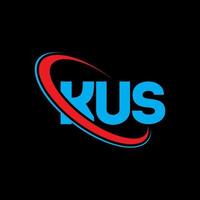 logo kus. lettre kus. création de logo de lettre kus. initiales logo kus liées avec un cercle et un logo monogramme majuscule. typographie kus pour la technologie, les affaires et la marque immobilière. vecteur