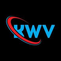 logo kwv. lettre kwv. création de logo de lettre kwv. initiales logo kwv liées avec un cercle et un logo monogramme majuscule. typographie kwv pour la technologie, les affaires et la marque immobilière. vecteur