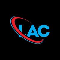 logo lac. laque lettre. création de logo de lettre lac. initiales logo lac liées avec un cercle et un logo monogramme majuscule. typographie lac pour la technologie, les affaires et la marque immobilière. vecteur