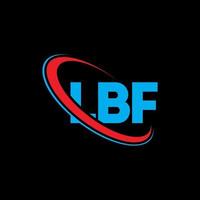 logo lbf. lettre lbf. création de logo de lettre lbf. initiales logo lbf liées avec un cercle et un logo monogramme majuscule. typographie lbf pour la technologie, les affaires et la marque immobilière. vecteur