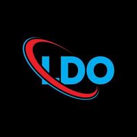 logo ldo. lettre ldo. création de logo de lettre ldo. initiales logo ldo liées avec un cercle et un logo monogramme majuscule. typographie ldo pour la technologie, les affaires et la marque immobilière. vecteur