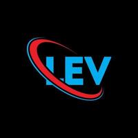 logo lev. lettre lev. création de logo de lettre lev. initiales logo lev liées avec un cercle et un logo monogramme majuscule. typographie lev pour la technologie, les affaires et la marque immobilière. vecteur