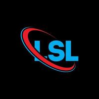 logo lsl. lsl lettre. création de logo de lettre lsl. initiales logo lsl liées par un cercle et un logo monogramme majuscule. typographie lsl pour la technologie, les affaires et la marque immobilière. vecteur