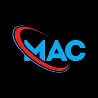 logo mac. lettre mac. création de logo de lettre mac. initiales mac logo liées avec un cercle et un logo monogramme majuscule. typographie mac pour la technologie, les affaires et la marque immobilière. vecteur