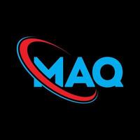 logo maq. lettre maq. création de logo de lettre maq. initiales maq logo lié avec cercle et logo monogramme majuscule. typographie maq pour la technologie, les affaires et la marque immobilière. vecteur