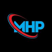 logo mhp. lettre mhp. création de logo de lettre mhp. initiales logo mhp liées par un cercle et un logo monogramme majuscule. typographie mhp pour la technologie, les affaires et la marque immobilière. vecteur