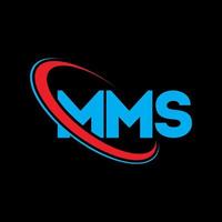 logo mms. lettre mms. création de logo de lettre mms. initiales mms logo lié avec cercle et logo monogramme majuscule. typographie mms pour la technologie, les affaires et la marque immobilière. vecteur